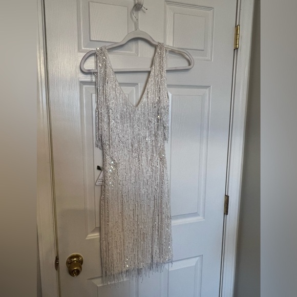 NWT Nadine Merabi Sadie Mini Dress in White - Picture 5 of 14